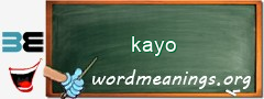 WordMeaning blackboard for kayo